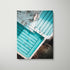 Bondi Beach sunny swimming spot in white frame - coastal photography wall art
