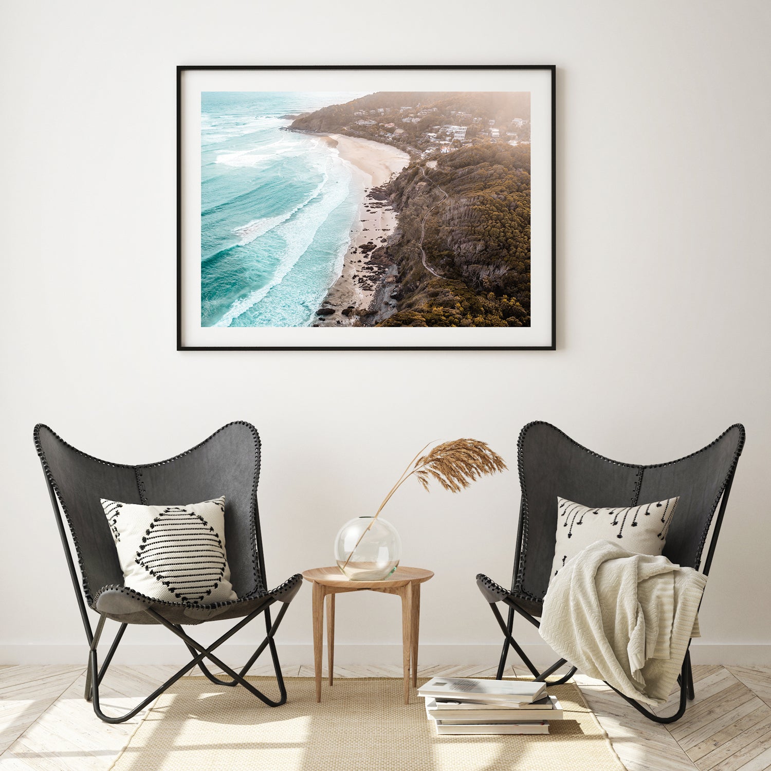 Sunrise at Wategos Art Print-Print-Through Our Lens-Black Frame-Small-Through Our Lens