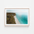 Hyams Beach sunrise seascape in oak frame - coastal photography wall art