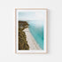 Hyams Beach sunrise seascape in oak frame - coastal photography wall art