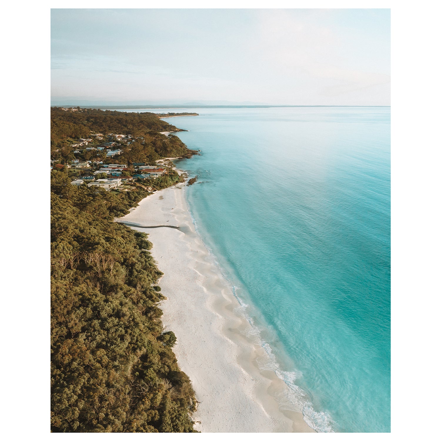 Hyams Beach sunrise seascape unframed - coastal photography wall art for modern homes