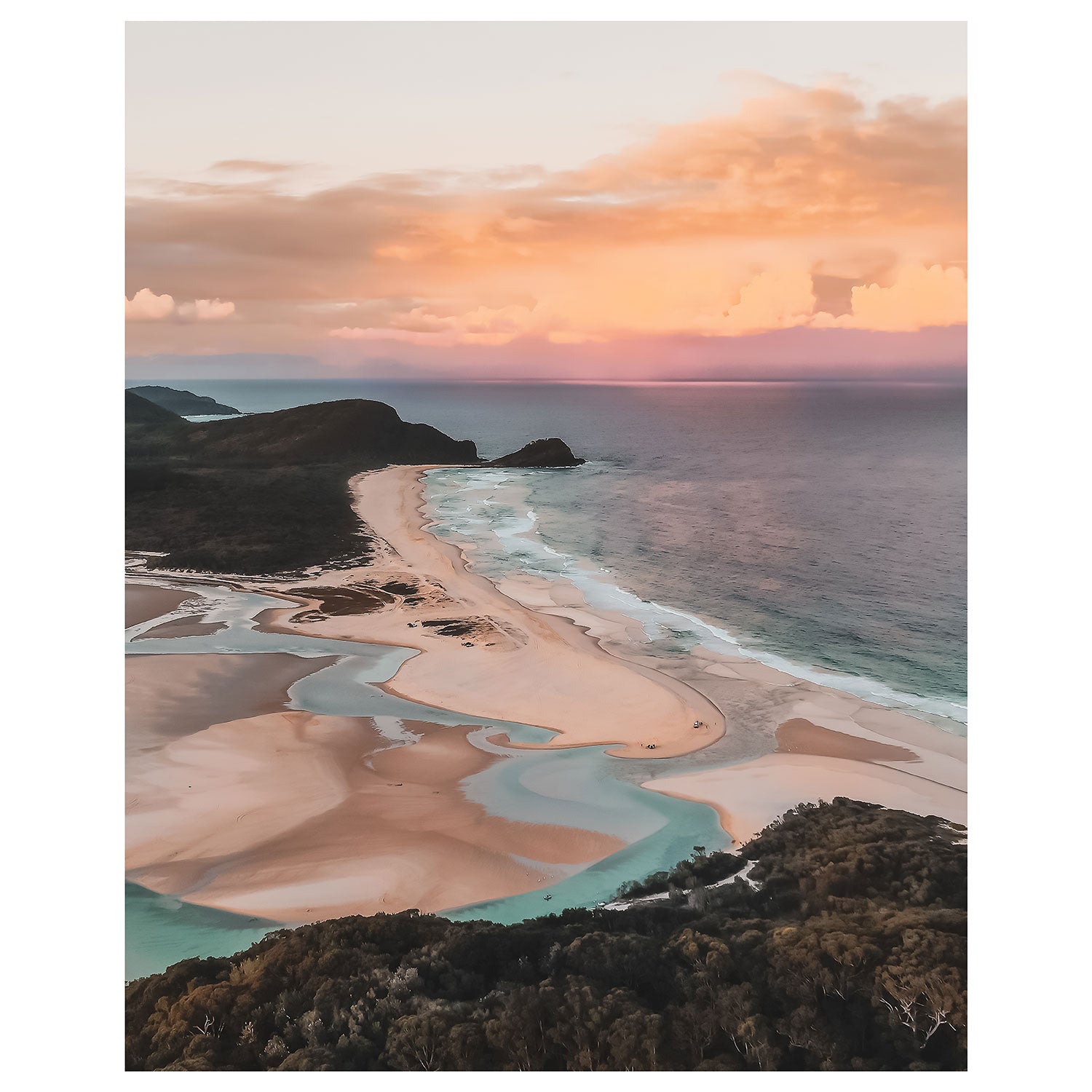 Sunset over Cellito Art Print - Through Our Lens