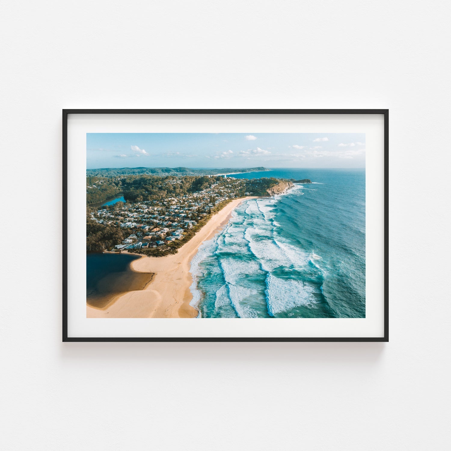 Swells at North Avoca Art Print-Print-Through Our Lens-Black Frame-Small-Landscape-Through Our Lens