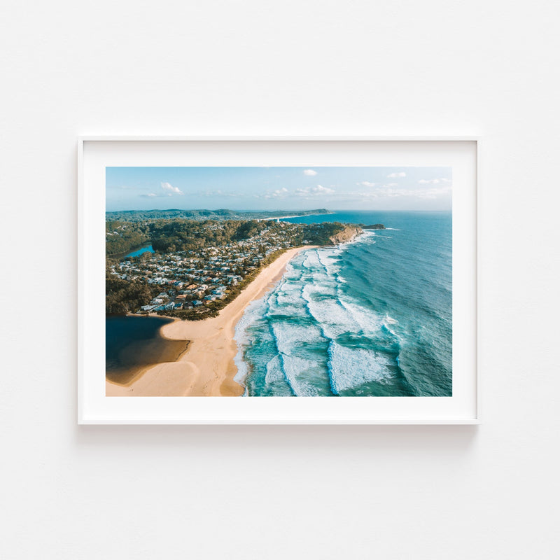 Swells at North Avoca Art Print-Print-Through Our Lens-White Frame-Small-Landscape-Through Our Lens