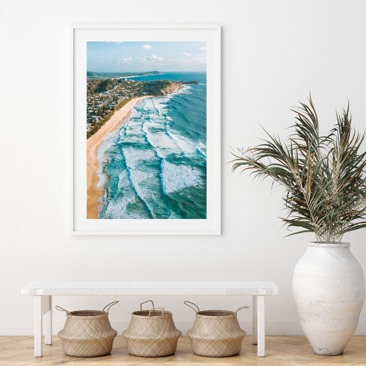 Swells at North Avoca Art Print-Print-Through Our Lens-White Frame-Small-Portrait-Through Our Lens