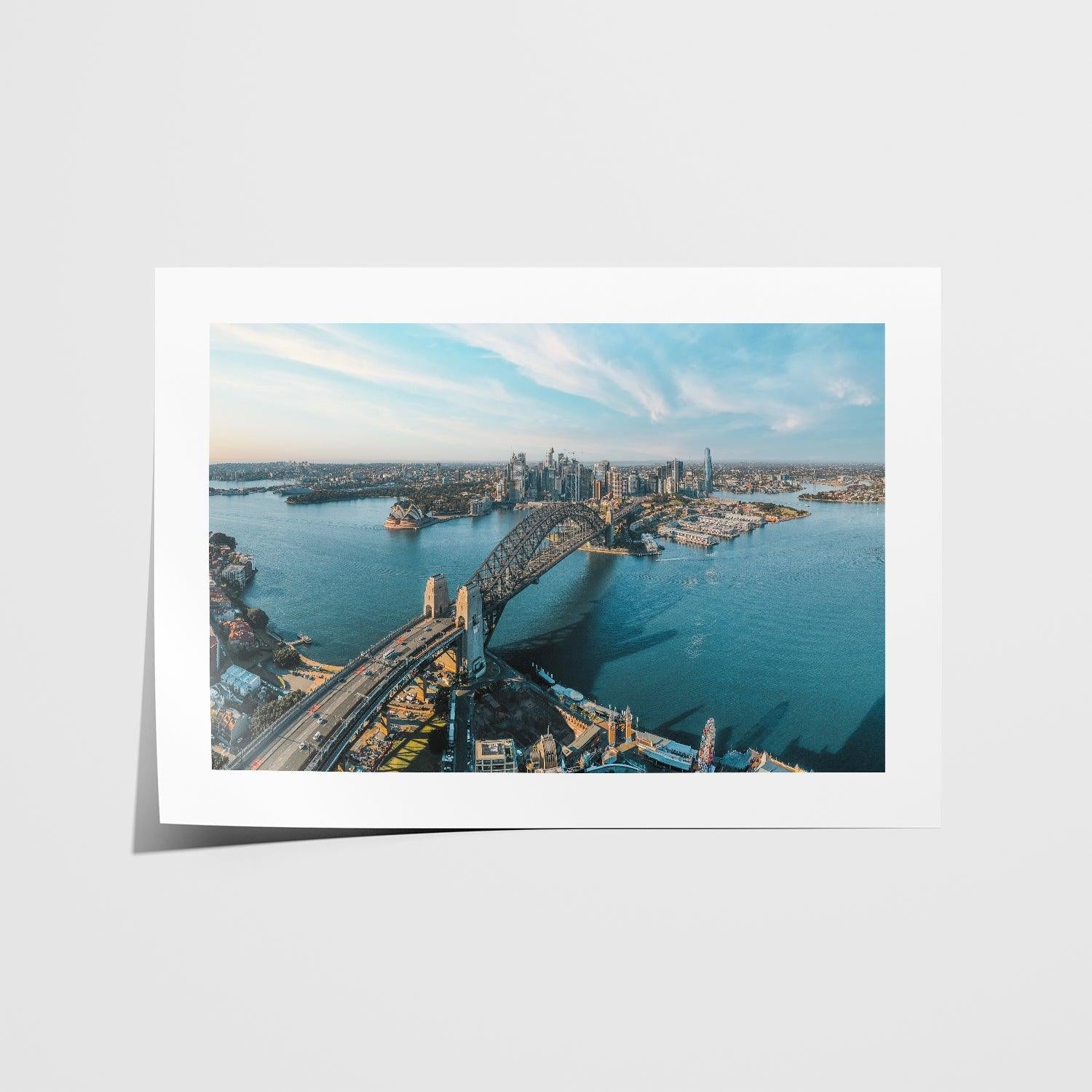 Over The Harbour Art Print-Print-Through Our Lens-Unframed-Small-Landscape-Through Our Lens