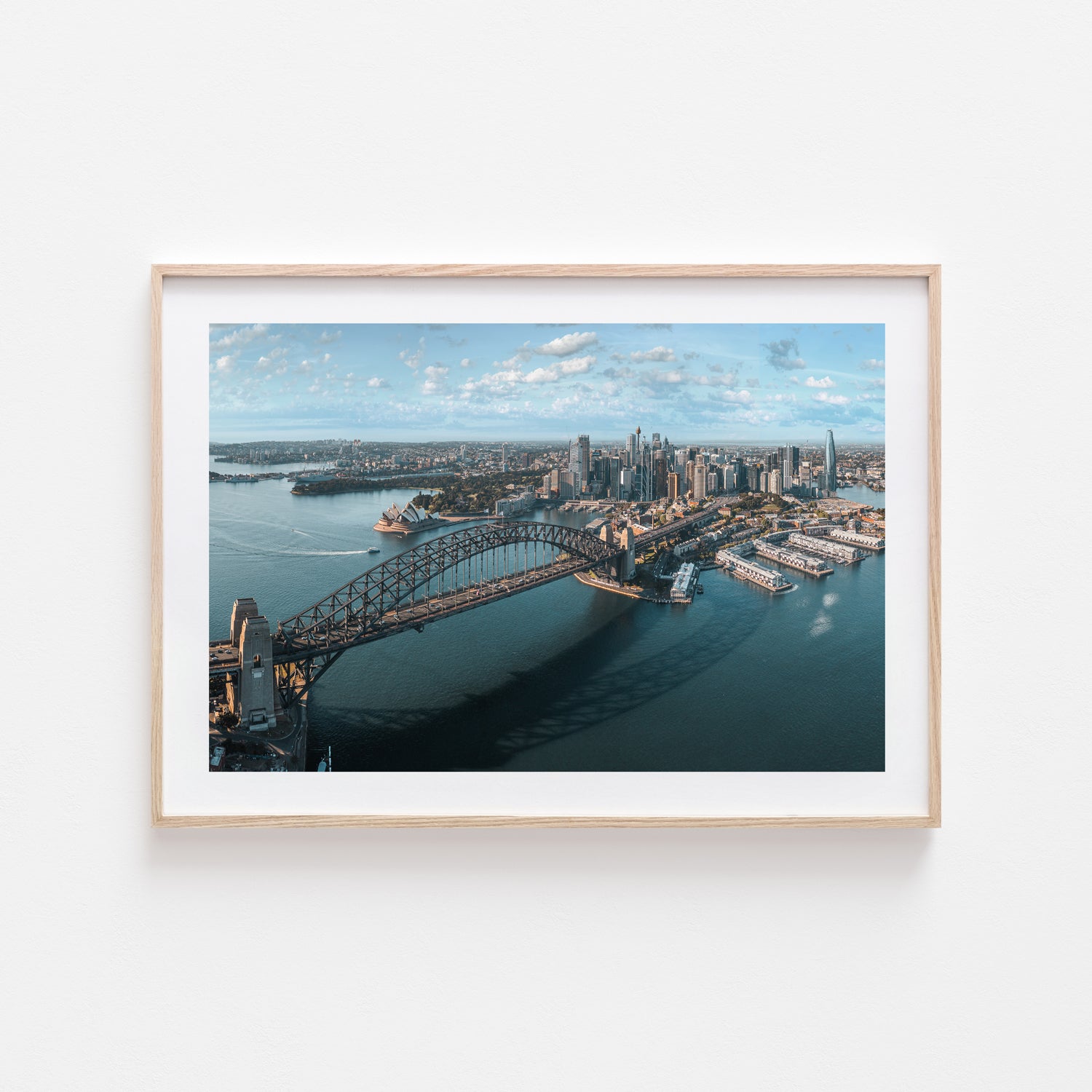 Sydney Skyline Art Print-Print-Through Our Lens-Oak Frame-Small-Through Our Lens