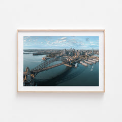 Sydney Skyline Art Print-Print-Through Our Lens-Oak Frame-Small-Through Our Lens