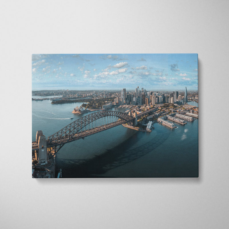 Sydney Skyline Art Print-Print-Through Our Lens-Stretched Canvas-Small-Through Our Lens