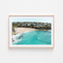 Tamarama Beach aerial seascape in oak frame - coastal Sydney beach wall art