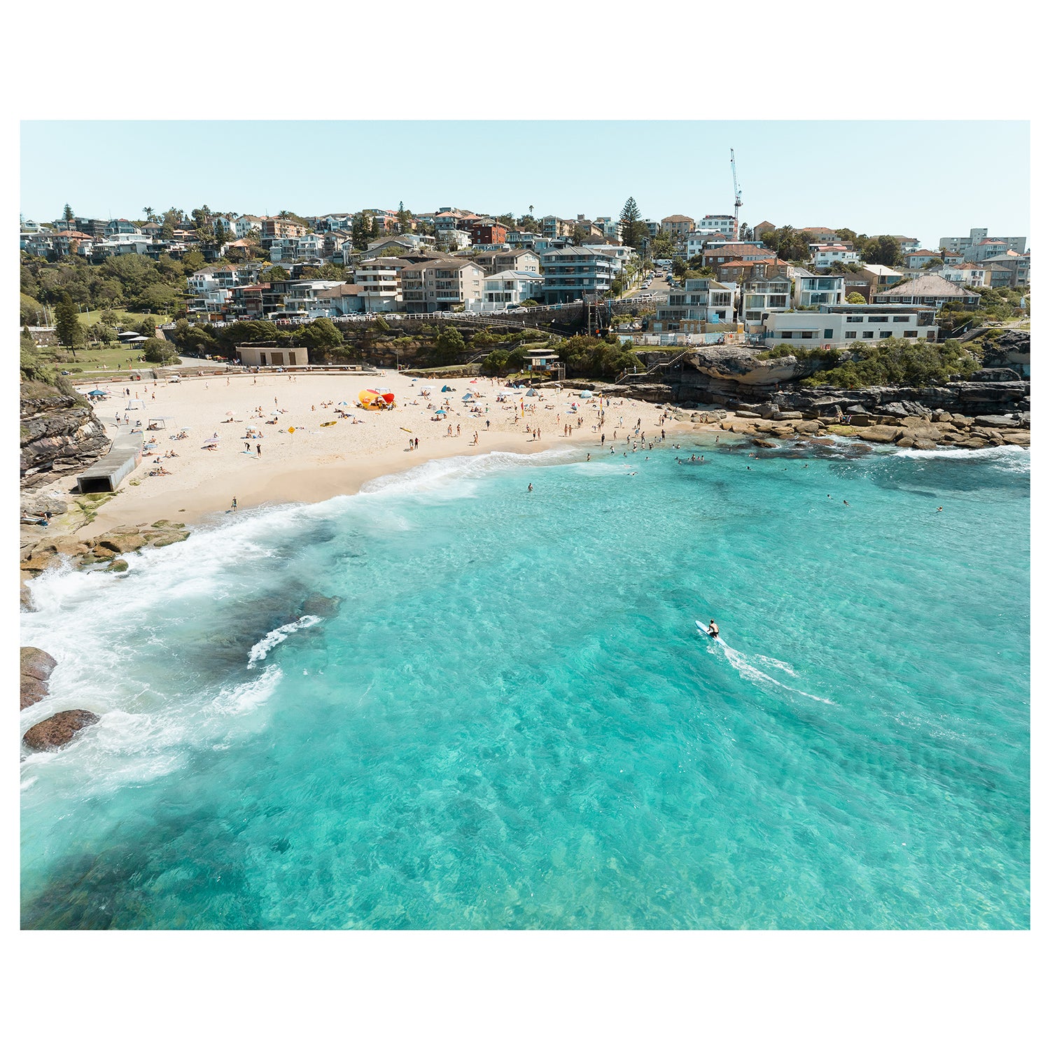 Tamarama Beach aerial seascape - coastal landscape photography wall art