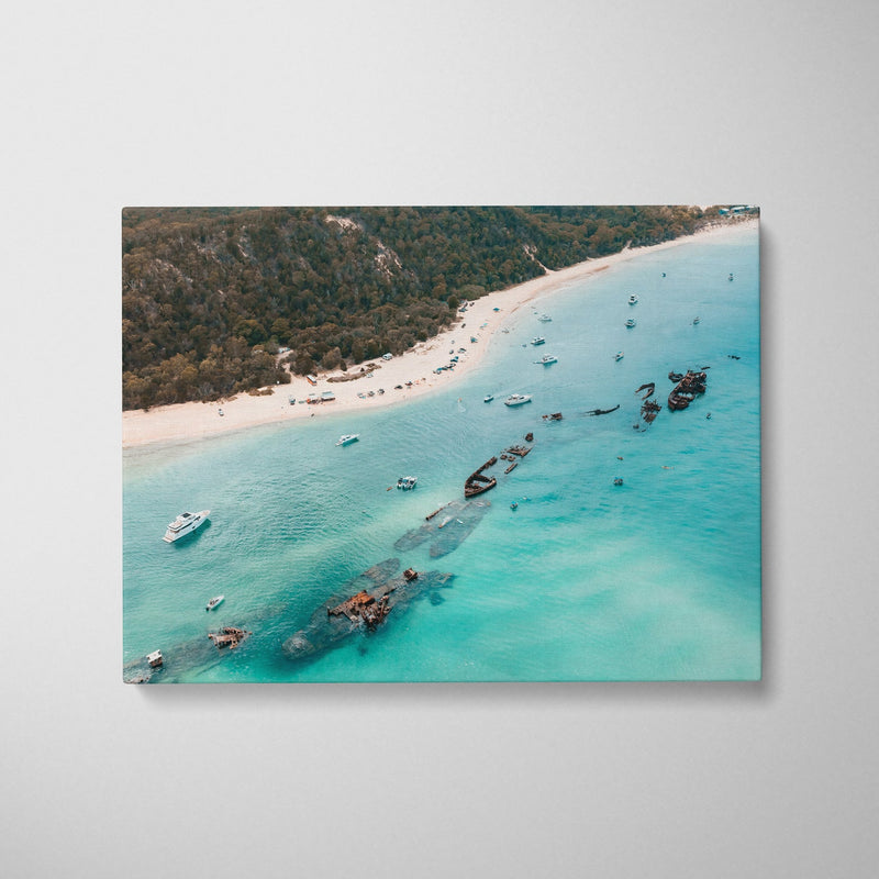 Tangalooma Views Art Print-Print-Through Our Lens-Stretched Canvas-Small-Landscape-Through Our Lens