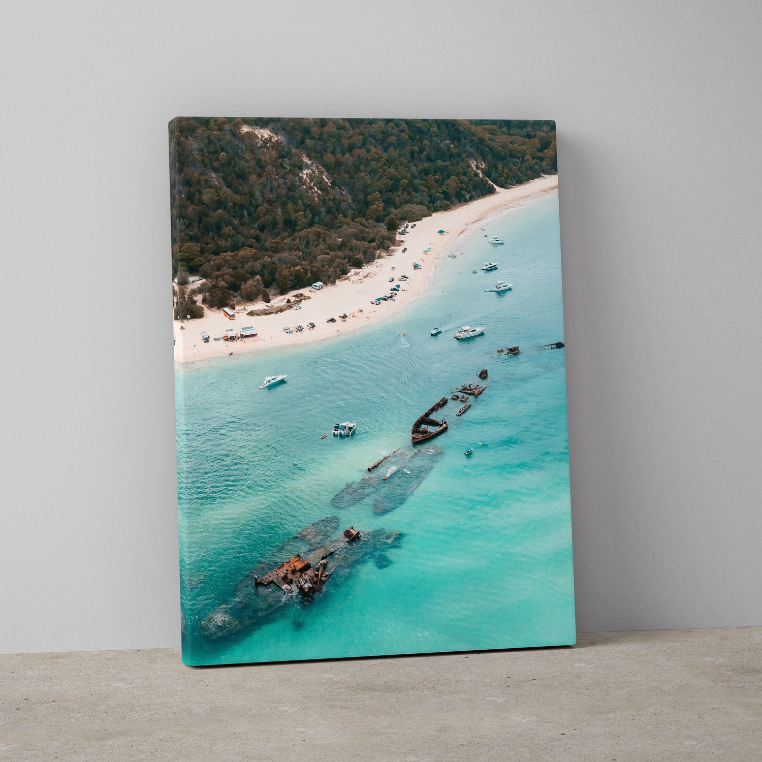 Tangalooma Views Art Print-Print-Through Our Lens-Stretched Canvas-Small-Portrait-Through Our Lens