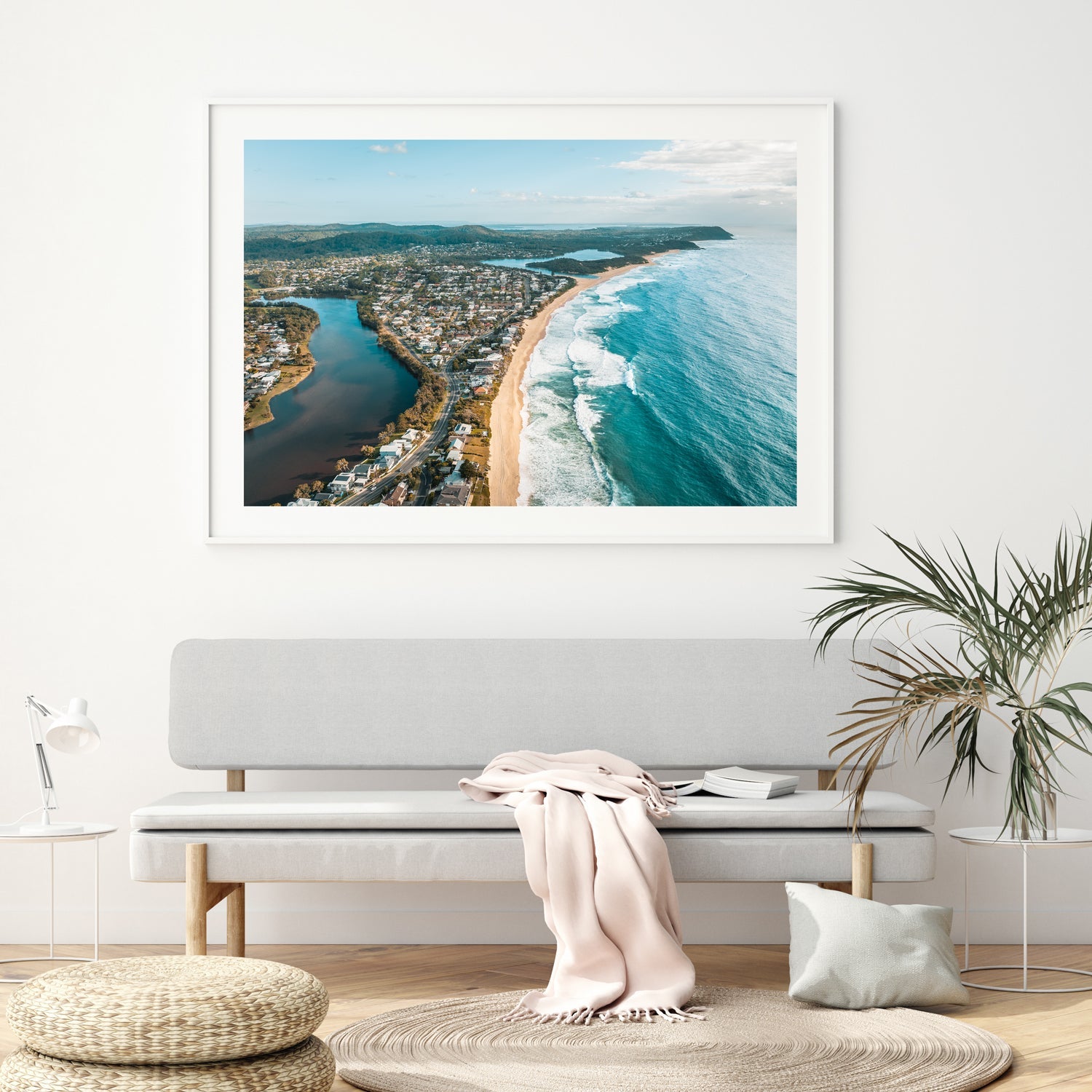 Terrigal Landscape Art Print-Print-Through Our Lens-White Frame-Small-Through Our Lens