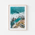 Top Down Dee Why Art Print-Print-Through Our Lens-Oak Frame-Small-Through Our Lens