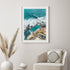 Top Down Dee Why Art Print-Print-Through Our Lens-White Frame-Small-Through Our Lens