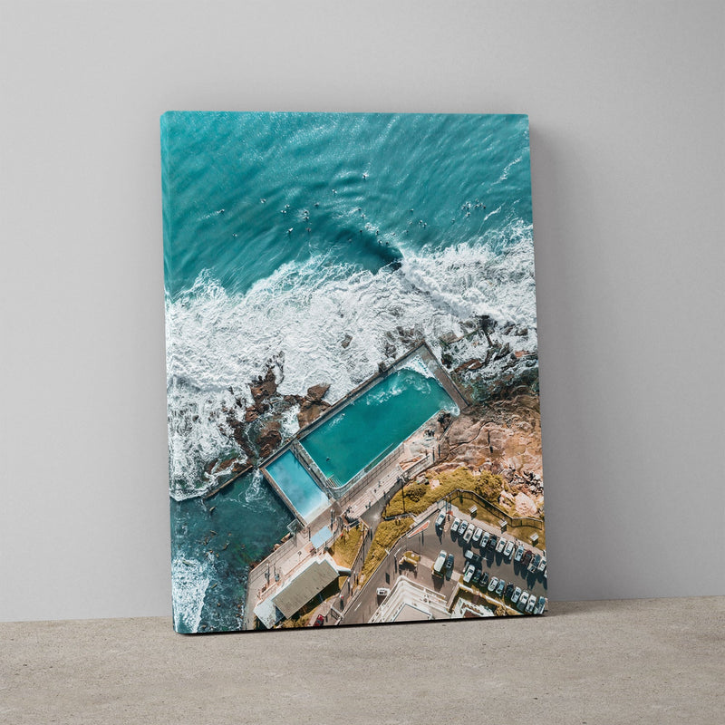 Top Down Dee Why Art Print-Print-Through Our Lens-Stretched Canvas-Small-Through Our Lens