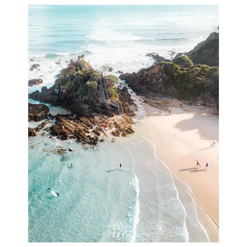 Holiday Pass Beach in Byron Bay Wall Art Print- Through Our Lensa