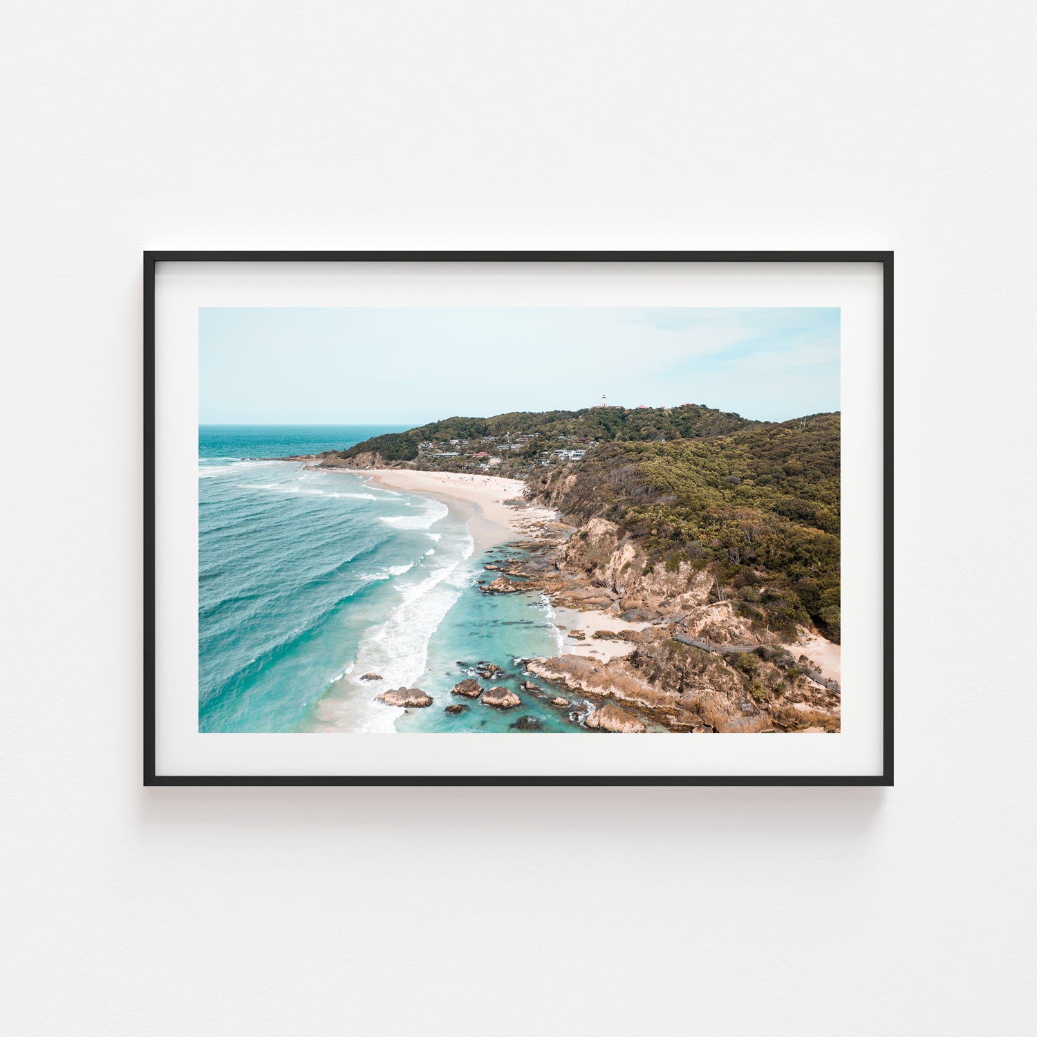 Wategos Views Art Print-Print-Through Our Lens-Black Frame-Small-Through Our Lens