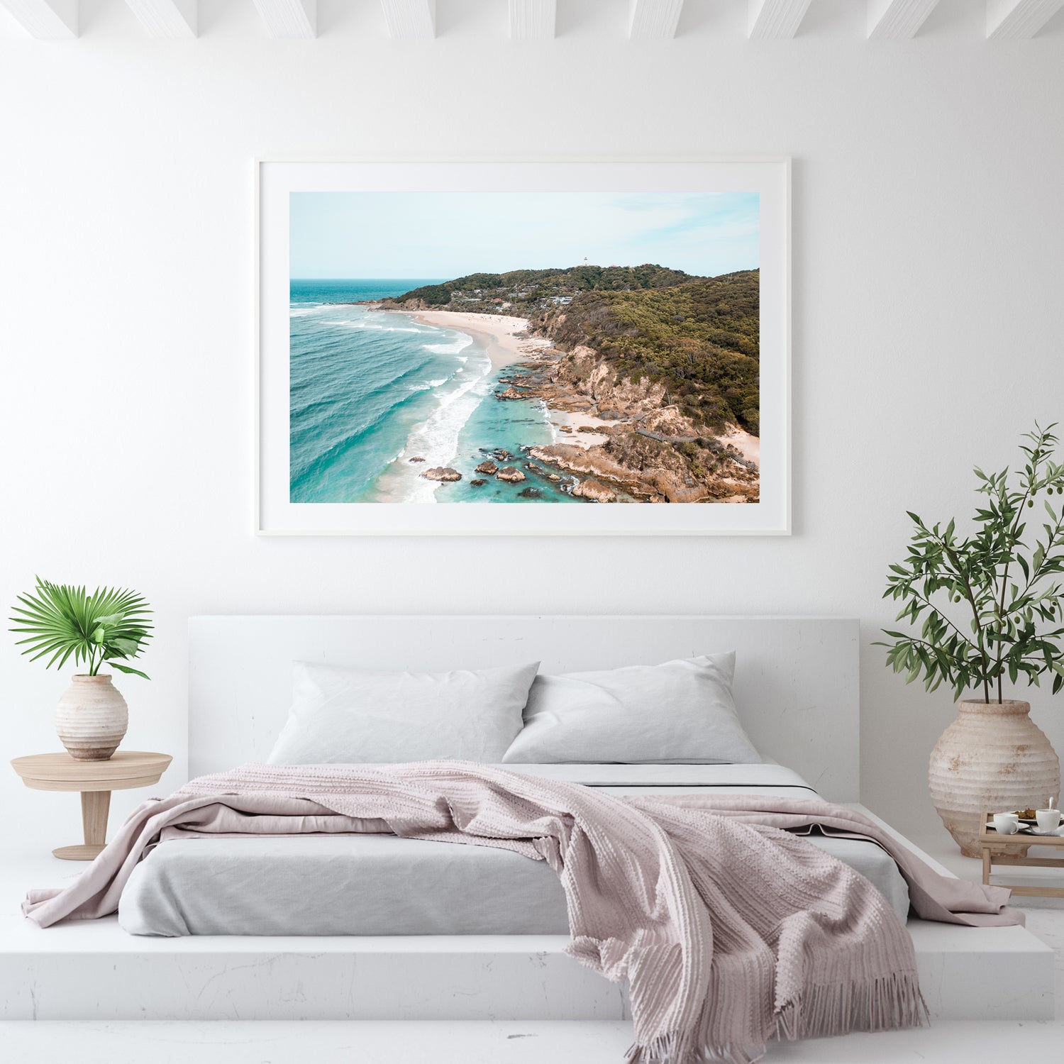 Wategos Views Art Print-Print-Through Our Lens-White Frame-Small-Through Our Lens