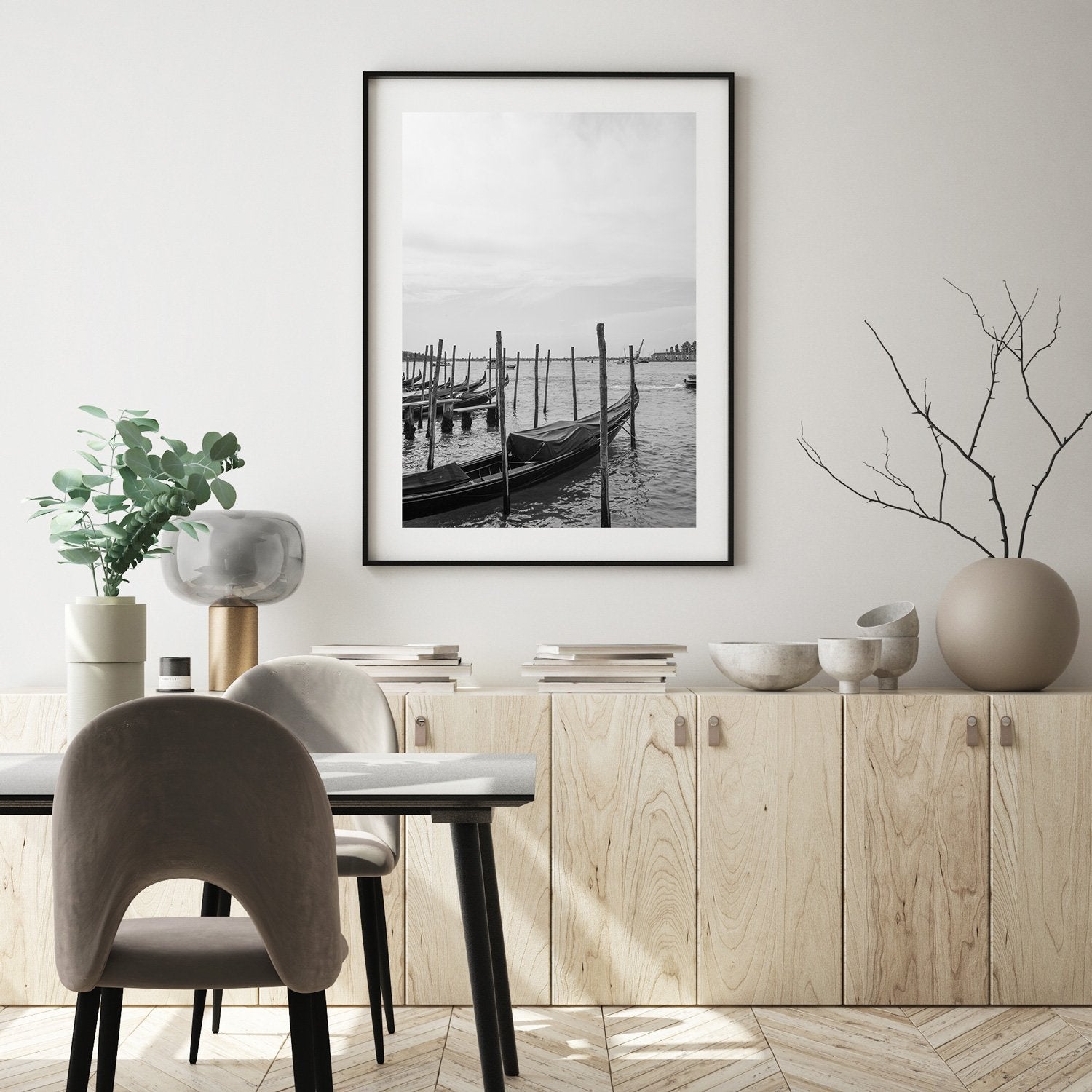 Symbol Of Venice Wall Art Print-Print-Small-Black Frame-Through Our Lens