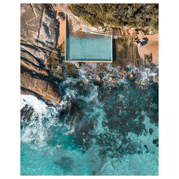Whale Beach Rock Pool Art Print-Print-Through Our Lens